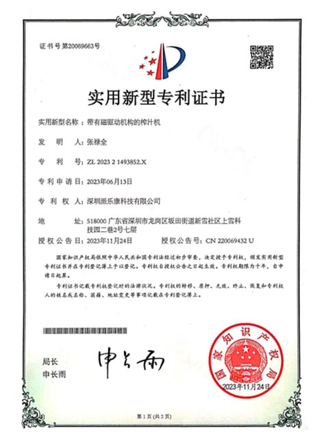 Patent Certificate 37